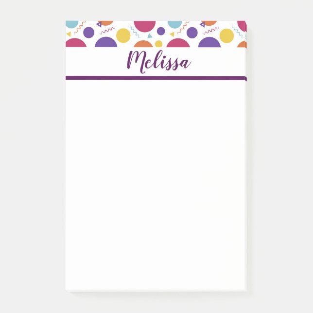 Personlig Konfetti Post-it Block (Framsida)