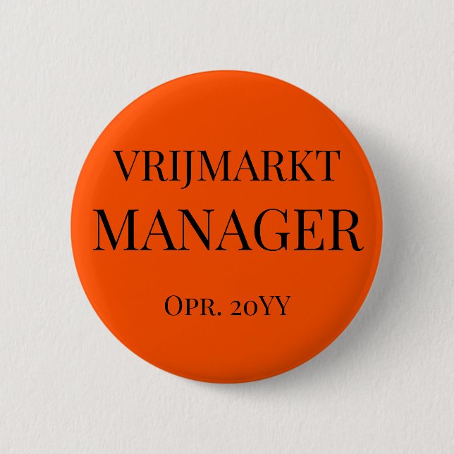 Personlig Koningsdag Funktionsknapp - Knapp (Framsida)