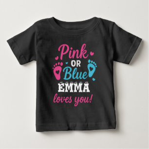 Personlig Könsbestämning Rosa eller Blått Bebis-fe T Shirt