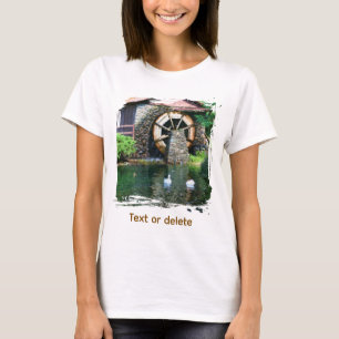 Personlig konst med vattenhjulsdamm Seurat-målning T Shirt