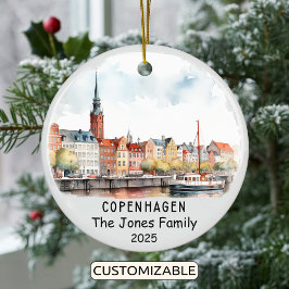Personlig Köpenhamn Ornament, Danmark Julgransprydnad Keramik