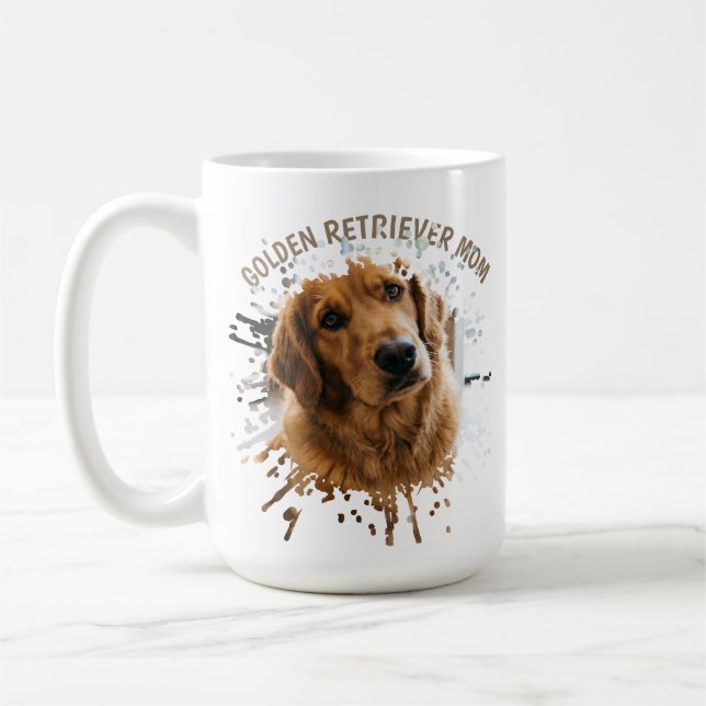 Personlig kopp för Golden Retriever-mamma - Anpass (Vänster)