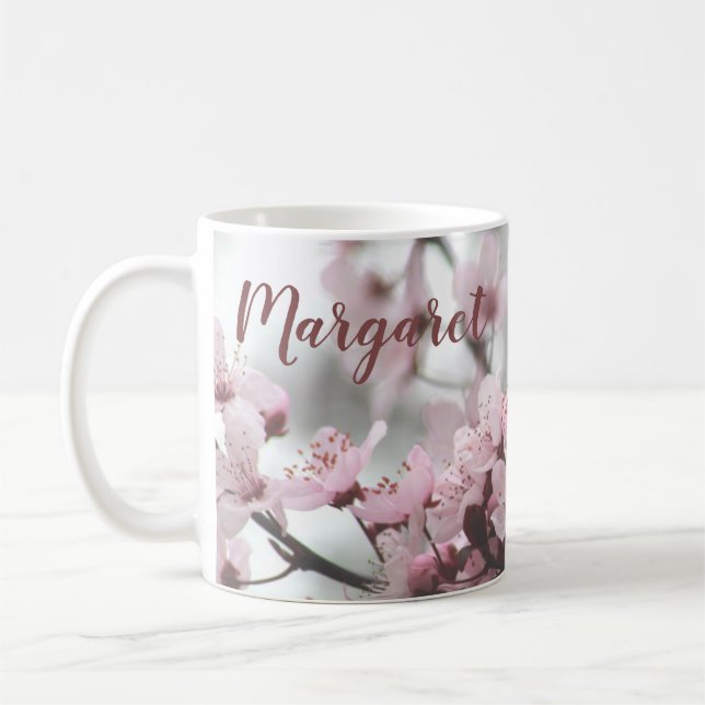 Personlig kopp för körsbärsblomkaffe (Vänster)