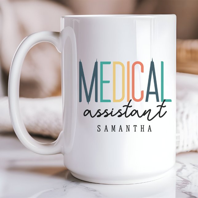Personlig kopp för medicinsk assistent, examenspre (medical assistant mug, custom name mug, graduation gift mug, personalized medical mug, )