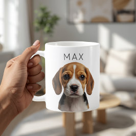 Personlig kopp med hundfoto & namn