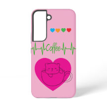 Personlig kopp med kaffekatt i Samsung-fodral – Ro