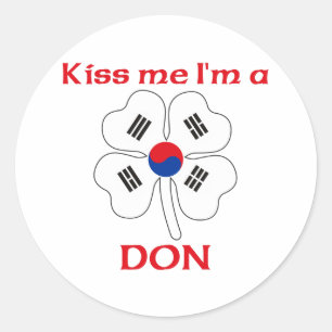 Personlig koreansk kyss Jag är Don Runt Klistermärke