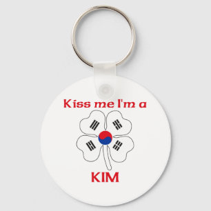 Personlig Koreanska Kiss Me Jag heter Kim Nyckelring