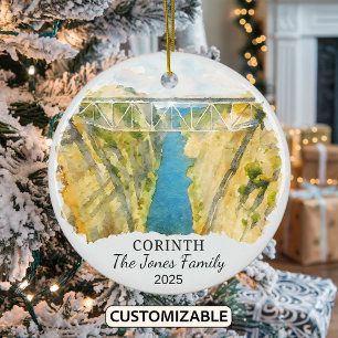 Personlig Korint Ornament, Grekland Julgransprydnad Keramik