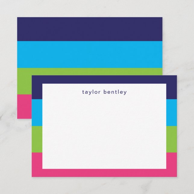 Personlig-kort för Bright Rugby Rand Tack Kort (Fram/baksida)