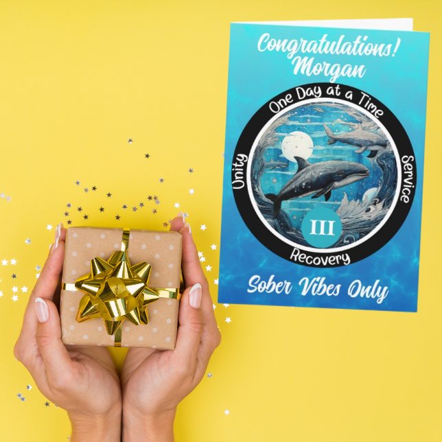 Personlig kort för nykterhetsjubileum - Val (Skapare uppladdad)