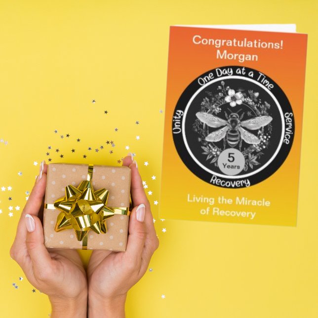 Personlig kort för nykterhetsmilstolpe (Skapare uppladdad)