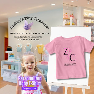 Personlig kortärmad baby-t-shirt t shirt