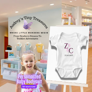 Personlig kortärmad babybodysuit t shirt