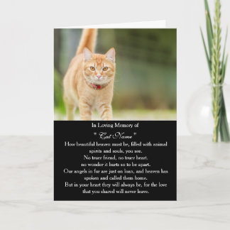 Personlig korthyllning för katt med foto - Minnesk Kort
