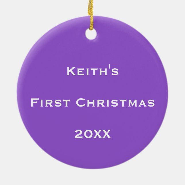 Personlig: Kosmiskt bubbelflöde Julgransprydnad Keramik (Baksidan)