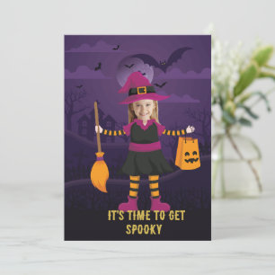Personlig kostymparty med foto till Halloween för  Inbjudningar