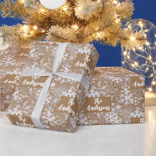 Personlig Kraft Snowflake Gingertea jul Presentpapper