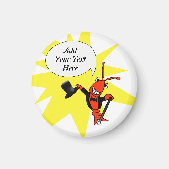 Personlig Kräftor/Lobster Tuxedo Magnet (Framsidan)