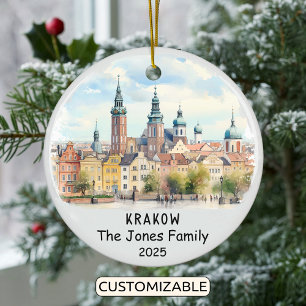 Personlig Krakow Ornament, Polen Julgransprydnad Keramik