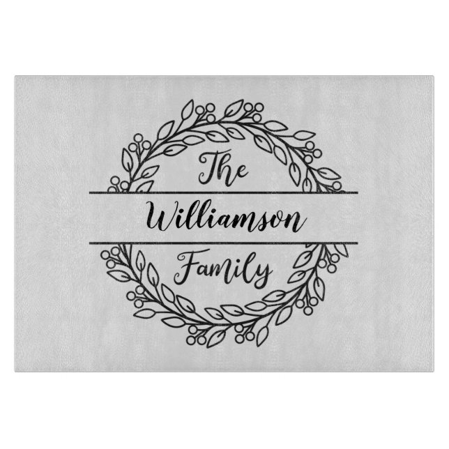 Personlig krans med familjenamn (Framsidan)