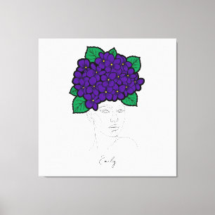 Personlig kranskonst med februari födelsedagsblomm canvastryck