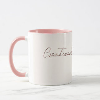 Personlig Kreativ Hjärna Mugg - Rosa Insida