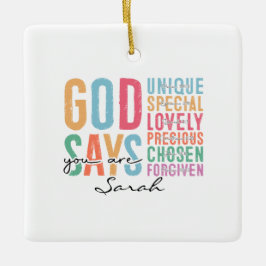 Personlig kristen | Bibelversornament Julgransprydnad Keramik