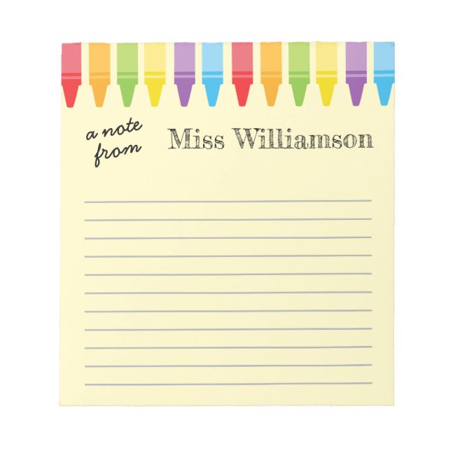 Personlig Kritor Lärarbedömningsgåvor Anteckningsblock (Framsida)