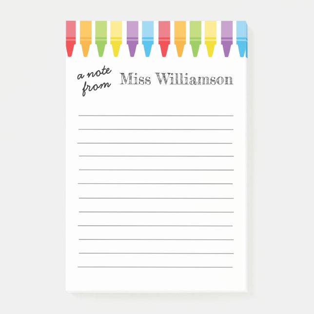 Personlig Kritor Lärarbedömningsgåvor Post-it Block (Framsida)