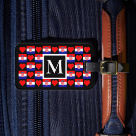 Personlig Kroatien Flagga Anpassningsbar Brev Kroa Bagagebricka