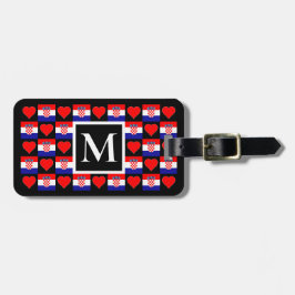 Personlig Kroatien Flagga Anpassningsbar Brev Kroa Bagagebricka