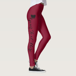 Personlig krona Burgundy Leggings