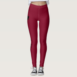 Personlig krona Burgundy Leggings