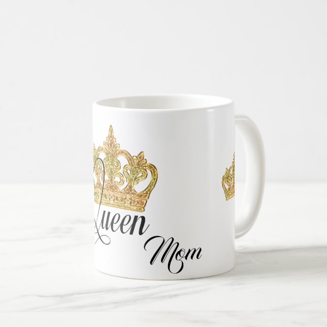 Personlig Krona Drottningen Mamma coffee Mugg (Framsida höger)