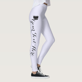 Personlig krona lavendel leggings