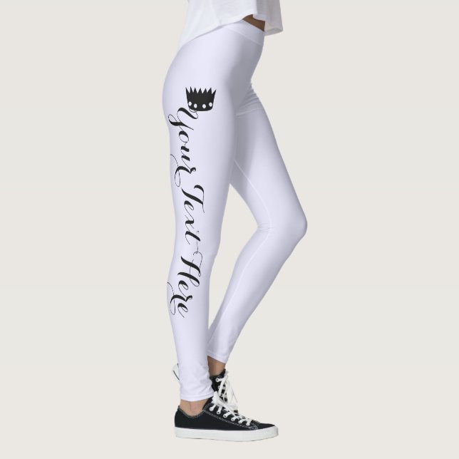 Personlig krona lavendel leggings (Höger)