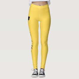 Personlig krona Mustardgul Leggings