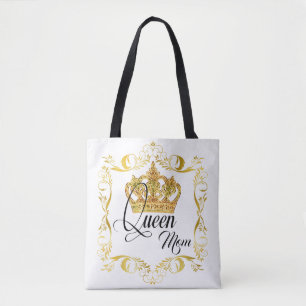 Personlig Krona Queen Mamma - Tote Bag Tygkasse