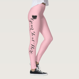 Personlig Kronblush Rosa Leggings