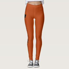 Personlig kronrost orange leggings