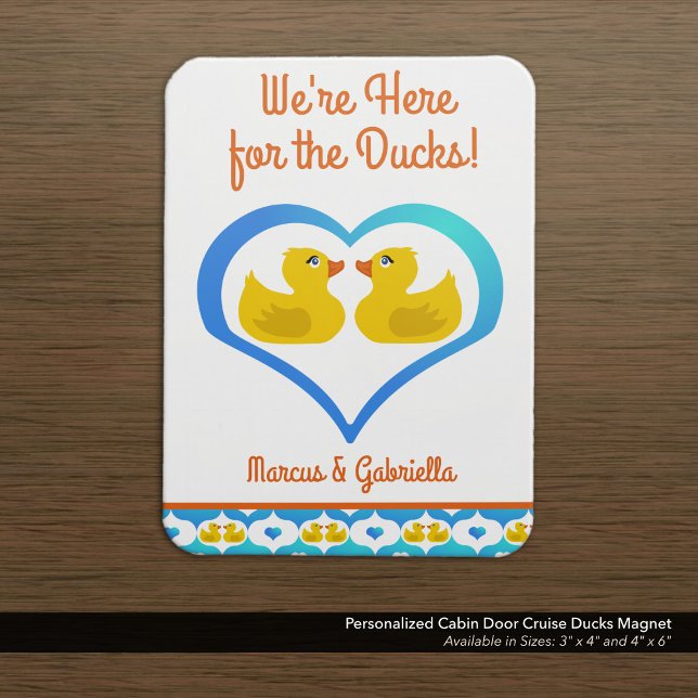 Personlig kryssningsankor dörrmagnet magnet (Decorate Your Stateroom Door with a Cute Cruising Ducks Magnet–Customized with Your Name.)