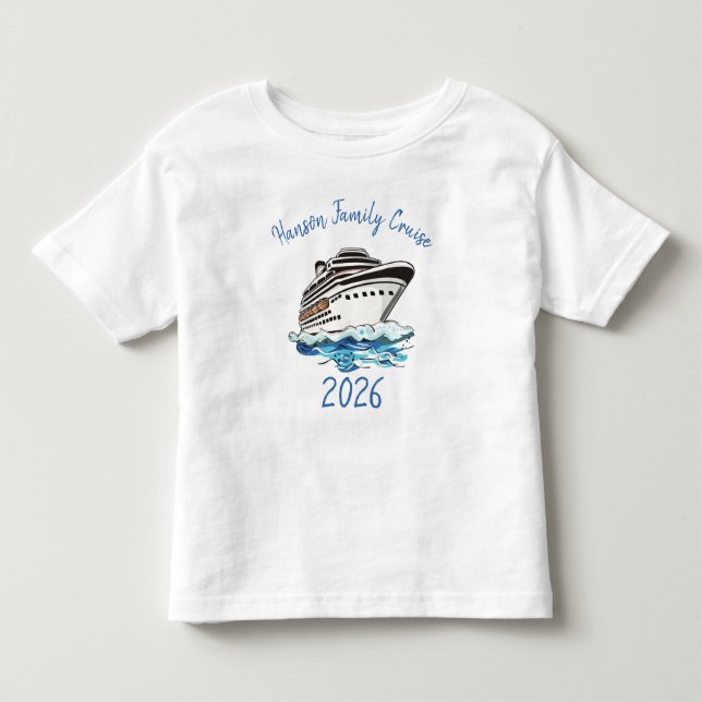 Personlig kryssningsfartyg t shirt (Framsida)