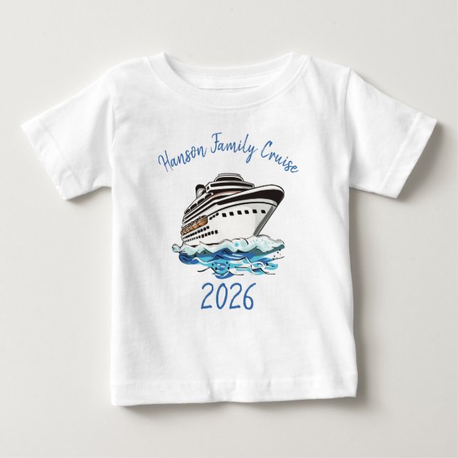 Personlig kryssningsfartyg t shirt (Framsida)