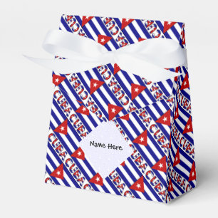 Personlig Kubas mörkblå flagga Klinker Presentaskar