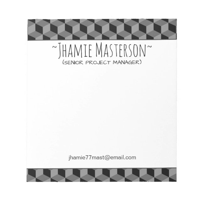 Personlig kubed GS Anteckningsblock (Framsida)