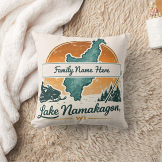 Personlig kudd Namakagon-sjön, WI kastkudde Kudde