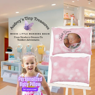 Personlig kudde för babyflicka