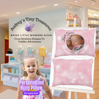 Personlig kudde för babyflicka
