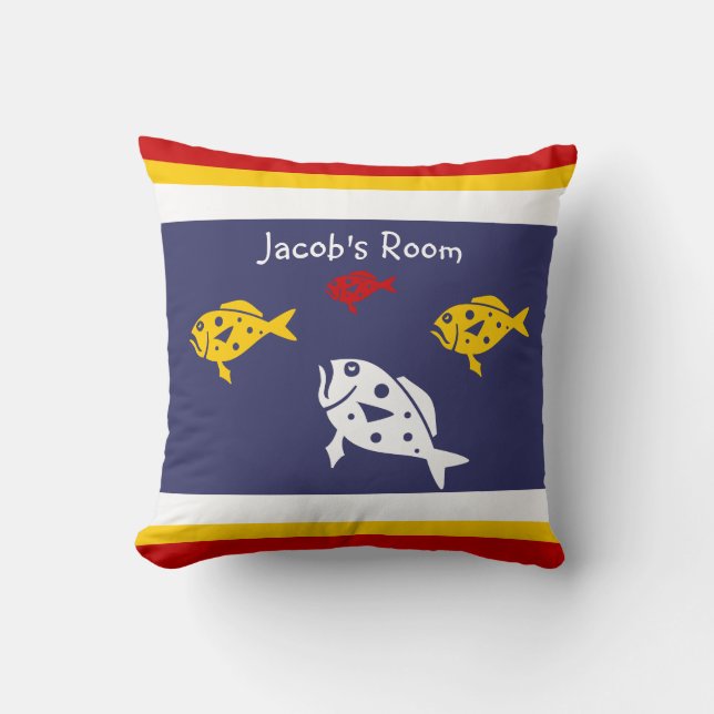 Personlig kudde med fisknamn (Framsida)